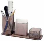 Conjunto Triplo Porta Lápis, Clips e Cartão 